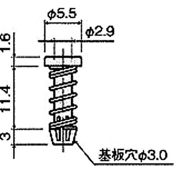 ナイロン ファンスナップリベット/NSR 廣杉計器