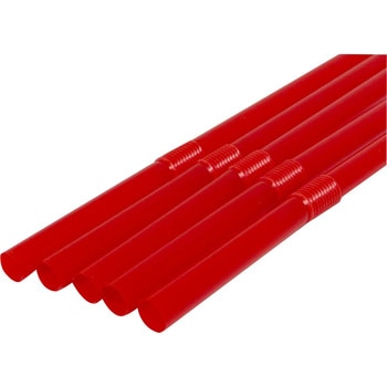 【国産】ジュース用バイオマスストロー6mm×21cmフレックス 赤(包装なし/500本入) 大一産業
