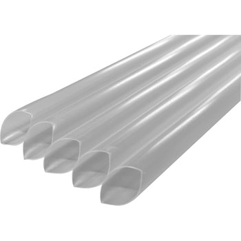【国産】タピオカ用バイオマスストロー12mm×21cmストレート片先斜めカット クリア(包装なし/130本) 大一産業