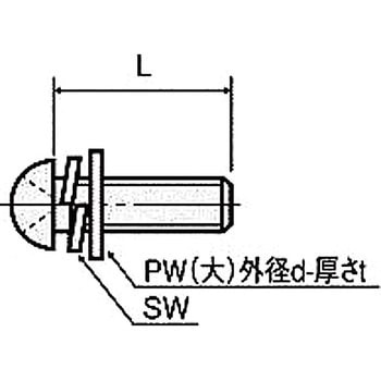金属ネジ(黄銅セットナベ小ネジ) B-0000-S2 大セットナベ小ネジ(SW・PW付) 廣杉計器