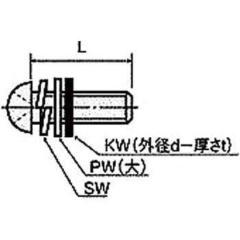 金属ネジ(黄銅セットナベ小ネジ) B-0000-S2N 大セットナベ小ネジ(SW・PW・KW付) 廣杉計器