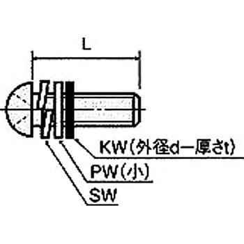 金属ネジ(鉄セットナベ小ネジ) F-0000-S1NE 小セットナベ小ネジ(SW・PW・KW付) 廣杉計器