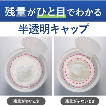 ヒビフル HibiFull ＜ウイルス除去成分配合＞残量が見えるウェットティッシュ コクヨ