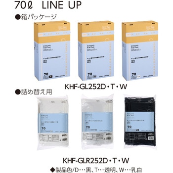 ヒビフル HibiFull さっと取り出せる低密度ゴミ袋(厚手・70L) コクヨ