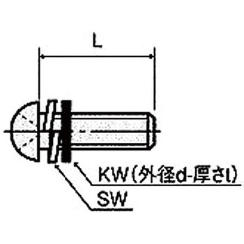 金属ネジ(ステンレス セットナベ小ネジ) U-0000-STセットナベ小ネジ(SW・KW付) - 廣杉計器