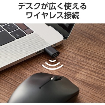 無線マウス 2.4GHz ワイヤレス 3ボタン Type-C レシーバー 【Windows Mac Chrome 対応】 左右対称 エレコム