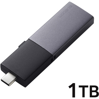 SSD 外付け USB3.2Gen2 読込最大1000MB/秒 USBメモリ型 スライド式 高速 耐衝撃 Type-C/USB-A 両対応 エレコム