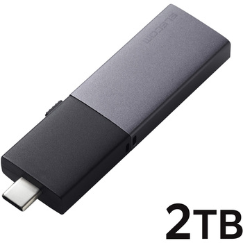SSD 外付け USB3.2Gen2 読込最大1000MB/秒 USBメモリ型 スライド式 高速 耐衝撃 Type-C/USB-A 両対応 エレコム