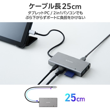 USB Type-C ドッキングステーション 10-in-1 ハブ PD 90W出力 急速充電 エレコム