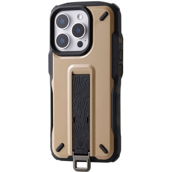iPhone 16 Pro ケース ハイブリッド 衝撃吸収 ストラップホール付 フィンガーベルト付 NESTOUT エレコム