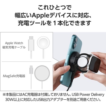 ワイヤレス充電器 Qi認証 Qi2対応 15W/7.5W/5W マグネット式 卓上 スタンド リング付き 同時充電 エレコム