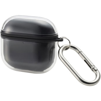 AirPods 4 ケース ソフト カバー 【ワイヤレス/MagSafe充電対応】 衝撃吸収 落下防止 カラビナ付 MUBRAIN エレコム