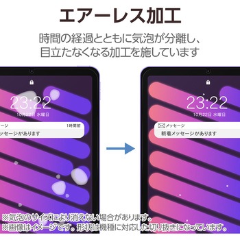 iPad mini(A17 Pro)/第6世代 8.3インチ用 フィルム アンチグレア 固定シール付 指紋防止 反射防止 マット エレコム