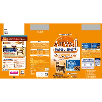 AllWell 10歳以上の腎臓の健康維持用 フィッシュ味 挽き小魚とささみフリーズドライパウダー入り Allwell