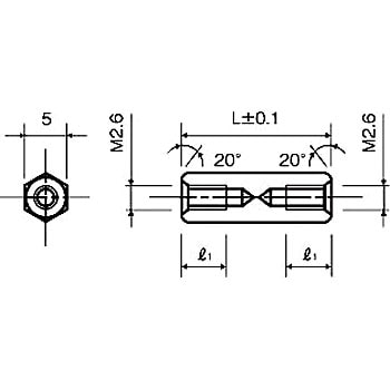 スペーサー(黄銅スペーサー) ASB-2600Eシリーズ(M=2.6 ピッチ0.45) 廣杉計器