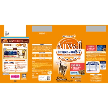 AllWell 室内猫用 フィッシュ味 挽き小魚とささみフリーズドライパウダー入り - Allwell