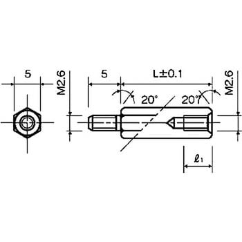 スペーサー(黄銅スペーサー) BSB-2600Eシリーズ(M=2.6 ピッチ0.45) 廣杉計器