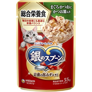 銀のスプーン パウチ 総合栄養食 まぐろ・かつおにかつお節入り ユニ・チャーム
