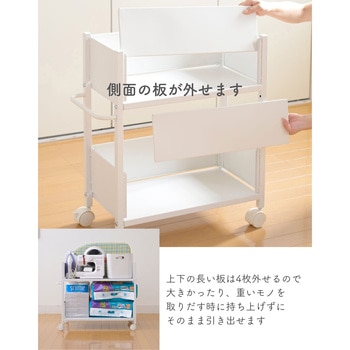 NOPR-5744(NMW)×2 頑丈 収納ラック キャスター付き YAMAZEN(山善) 幅