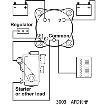 パワーバッテリースイッチ 1-(1+2)-2-OFF AFD付き BLUE SEA Systems