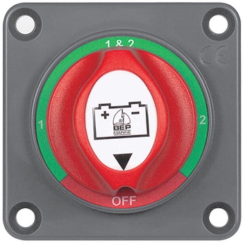 埋め込み型コンパクトバッテリースイッチ 1-2-(1+2)-OFF BEP MARINE