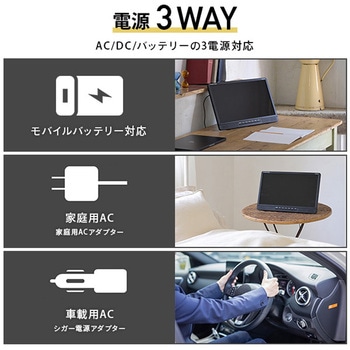 ポータブルテレビ 地上デジタル放送対応 DVDプレーヤー内蔵 YAMAZEN(山善)