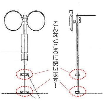 ポール壁面用Uバンド 信栄物産