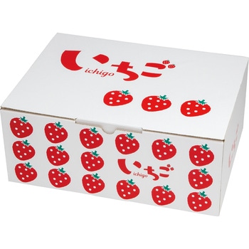 イラストいちご平詰め300g4P 2段BOX ヤマニパッケージ
