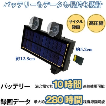 Peta Came ソーラー充電ドライブレコーダー FHD 1080P 200万画素 連続10時間使用 配線工事不要 ブロードウォッチ