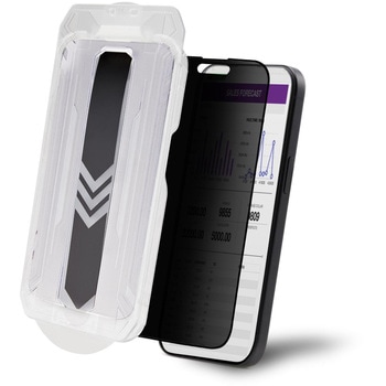 iPhone 15 Plus専用ガラスフィルム/4方向プライバシー/視野角60度/ブルーライトカット/縦横 タッチ対応/自己吸着 ガイド枠付き/覗き見防止 液晶保護 強化ガラス StarTech.com