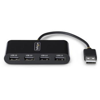 USB 2.0ハブ/4ポート/480Mbps/バスパワー/過電流保護(OCP)/軽量 コンパクト/マルチポート ポータブル USB Type-A増設 拡張ハブ StarTech.com