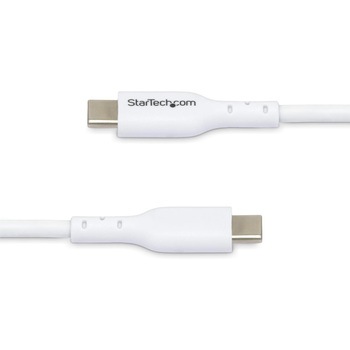 USB-C充電ケーブル/1m/USB 2.0/60W 3A/USB Power Delivery 2.0/オス-オス/ホワイト/PD対応 ノートパソコン用 Type-C データ転送同期 高速充電コード StarTech.com