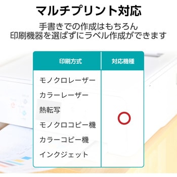 ラベルシール 表示・宛名ラベル プリンタ兼用 12面 エレコム