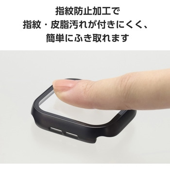 アップルウォッチ カバー Series 10[46mm] フルカバー 表面硬度10H 全面保護 メタリック エレコム