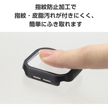 アップルウォッチ カバー Series 10 [42mm] フルカバー 表面硬度10H 全面保護 メタリック 2重構造 エレコム