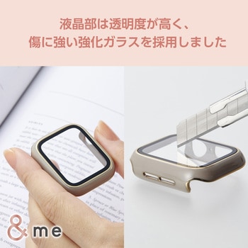 アップルウォッチ カバー SE(第2世代/第1世代)/Series6/5/4[40mm] フルカバー 表面硬度10H 全面保護 エレコム