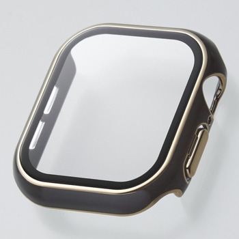 アップルウォッチ カバー Series 10 [42mm] フルカバー 表面硬度10H 全面保護 メタリックライン 2重構造 エレコム