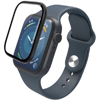 アップルウォッチ ガラス フィルム 【Apple Watch Series 9/8/7 45mm対応】 全面保護 高透明 極薄 0.15mm エレコム