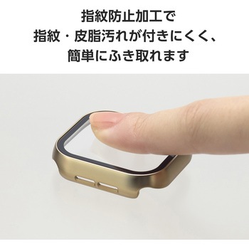 アップルウォッチ カバー Series 10 [42mm] フルカバー 表面硬度10H 全面保護 メタリック 2重構造 エレコム