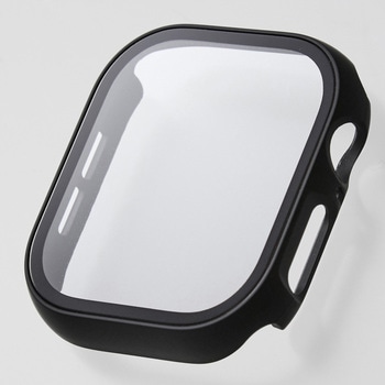 アップルウォッチ カバー Series 10[46mm] フルカバー セラミックコート ゴリラガラス 表面硬度10H以上 エレコム