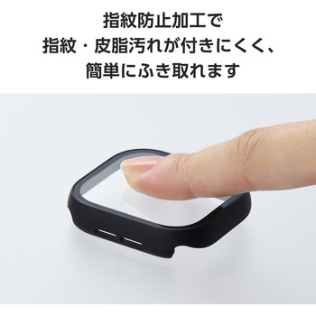 アップルウォッチ カバー Series 10[46mm] フルカバー セラミックコート ゴリラガラス 表面硬度10H以上 エレコム