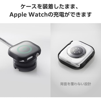 アップルウォッチ カバー Series 10[46mm] フルカバー セラミックコート ゴリラガラス 表面硬度10H以上 エレコム