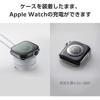 アップルウォッチ カバー Series 10 [42mm] フルカバー セラミックコート ゴリラガラス 表面硬度10H以上 エレコム