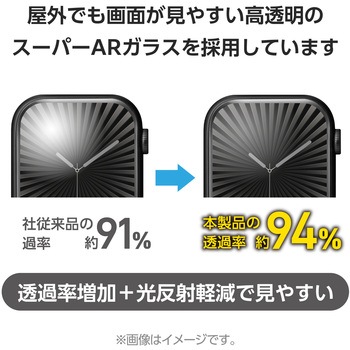 アップルウォッチ ガラス フィルム 【Apple Watch Series 10 46mm対応】 全面保護 高透明 光反射軽減 エレコム