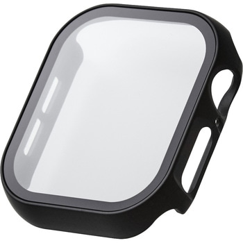 アップルウォッチ カバー Series 10 [42mm] フルカバー 反射防止 表面硬度9H 全面保護 メタリックライン エレコム