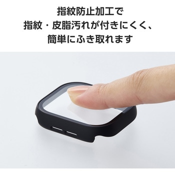 アップルウォッチ カバー Series 10[46mm] フルカバー ゴリラガラス 表面硬度10H 全面保護 エレコム
