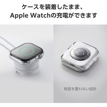 アップルウォッチ カバー Series 10[46mm] フルカバー ゴリラガラス 表面硬度10H 全面保護 エレコム