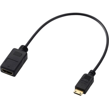mini HDMI - HDMI 変換アダプタ 0.2m スーパースリム 4K/30Hz (ミニHDMI タイプCオス to HDMI タイプAメス) エレコム