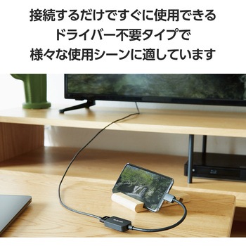USB Type-C 変換アダプタ 0.15m TypeC to HDMI 4K(3840×2160px)/60Hz マルチディスプレイ ミラーリング エレコム