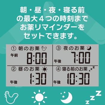 お薬タイム電波クロック アデッソ